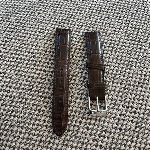 MICHELE Watch Band - Genuine Alligator - Dark Brown - 16 mm